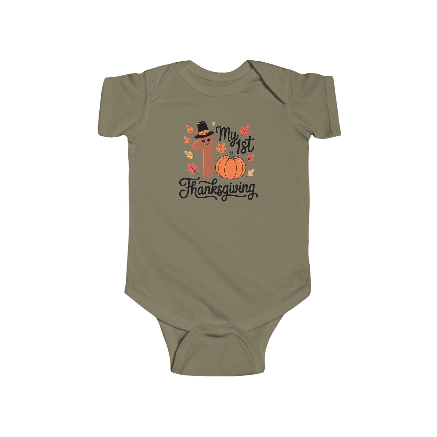 🦃👶 My 1st Thanksgiving Baby Onesie – Pumpkin & Pilgrim Hat Outfit for Boys 🍂🧡