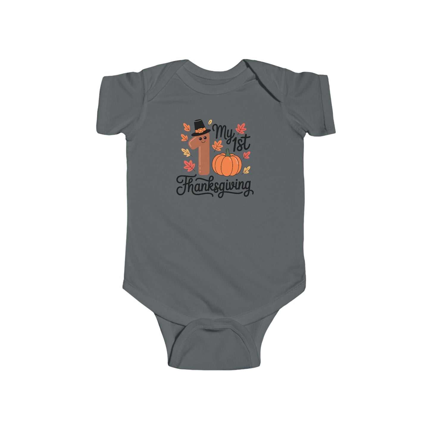 🦃👶 My 1st Thanksgiving Baby Onesie – Pumpkin & Pilgrim Hat Outfit for Boys 🍂🧡