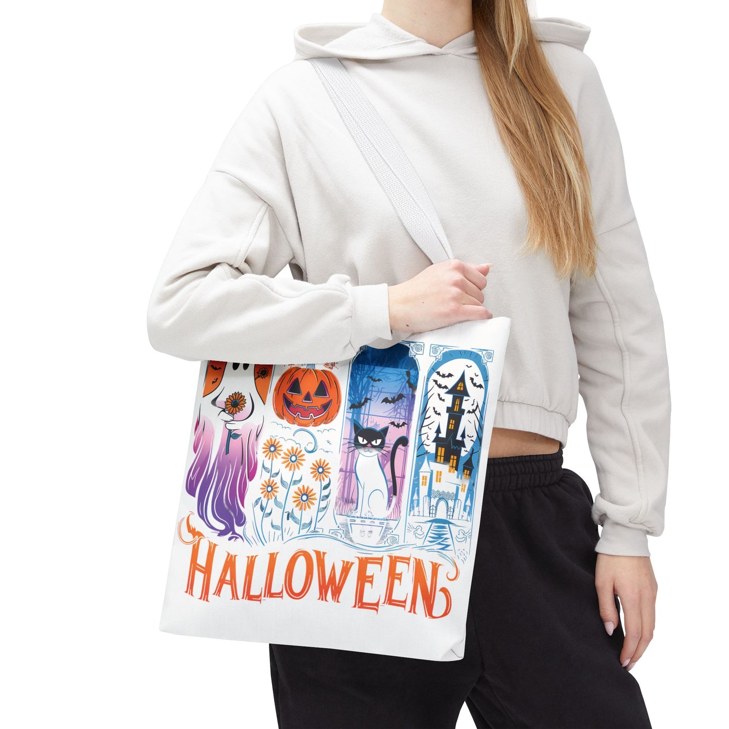🎃 Haunted Halloween Tote Bag – Spooky Style with Autumn Vibes 👻