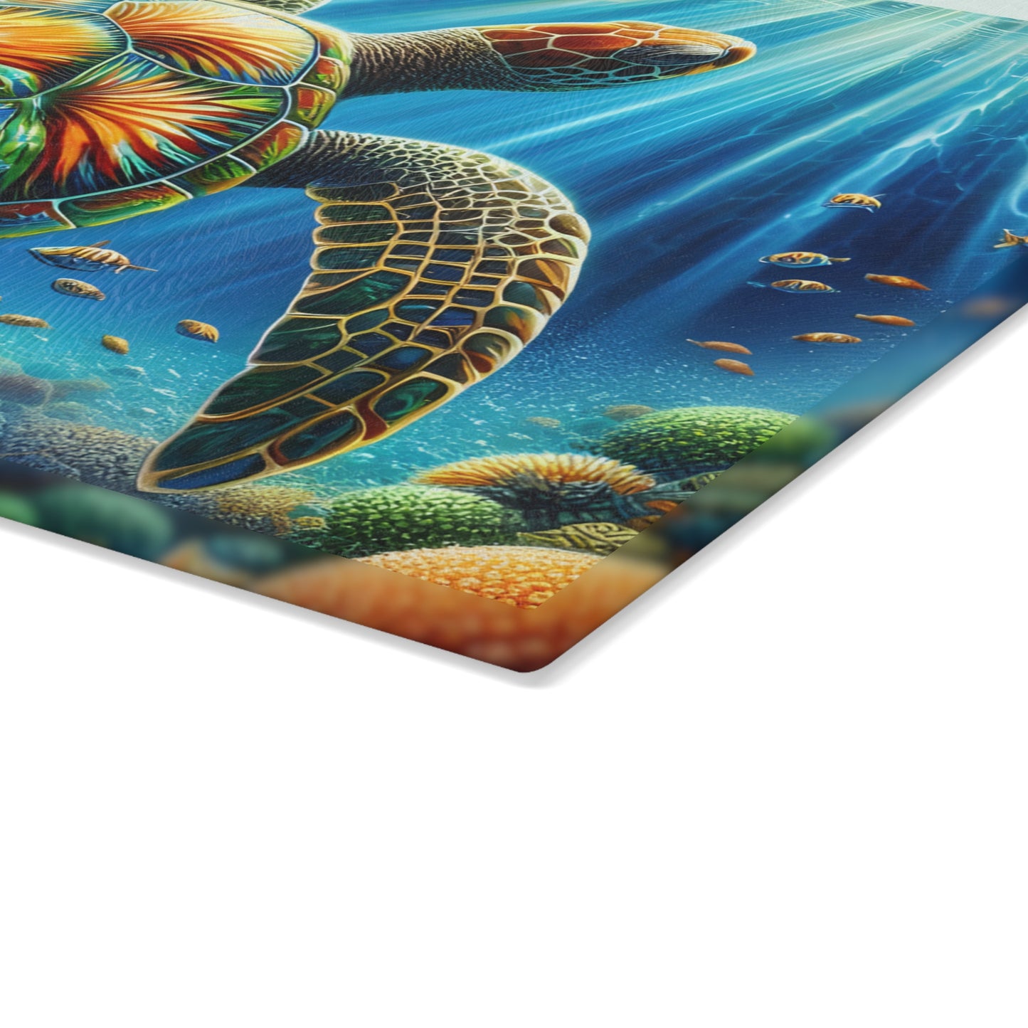🐢 Vibrant Ocean Turtle Cutting Board – Splash of Color for Your Coastal Kitchen 🌊