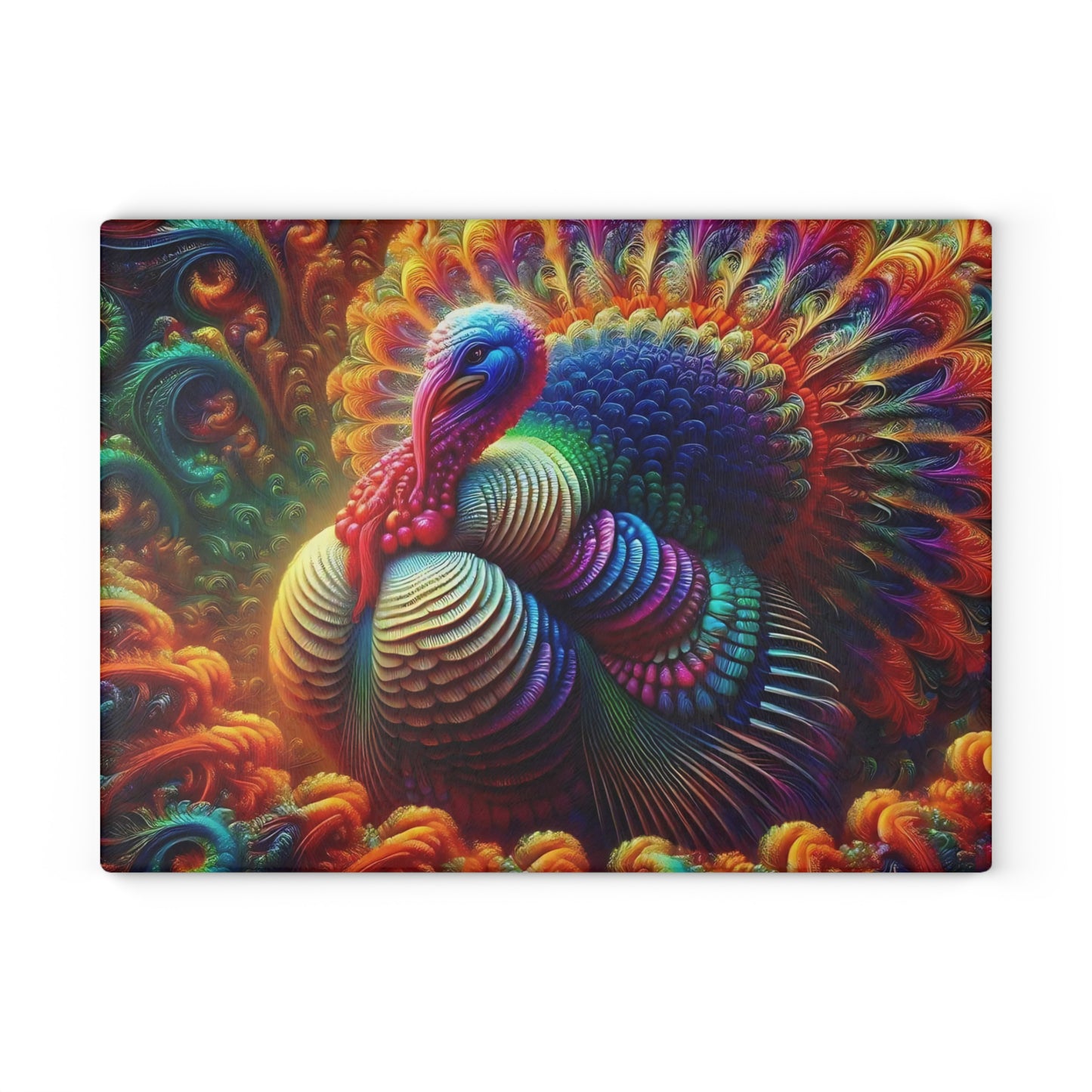 🦃 Rainbow Turkey Cutting Board – Festive Flair for Your Fall Kitchen 🍂