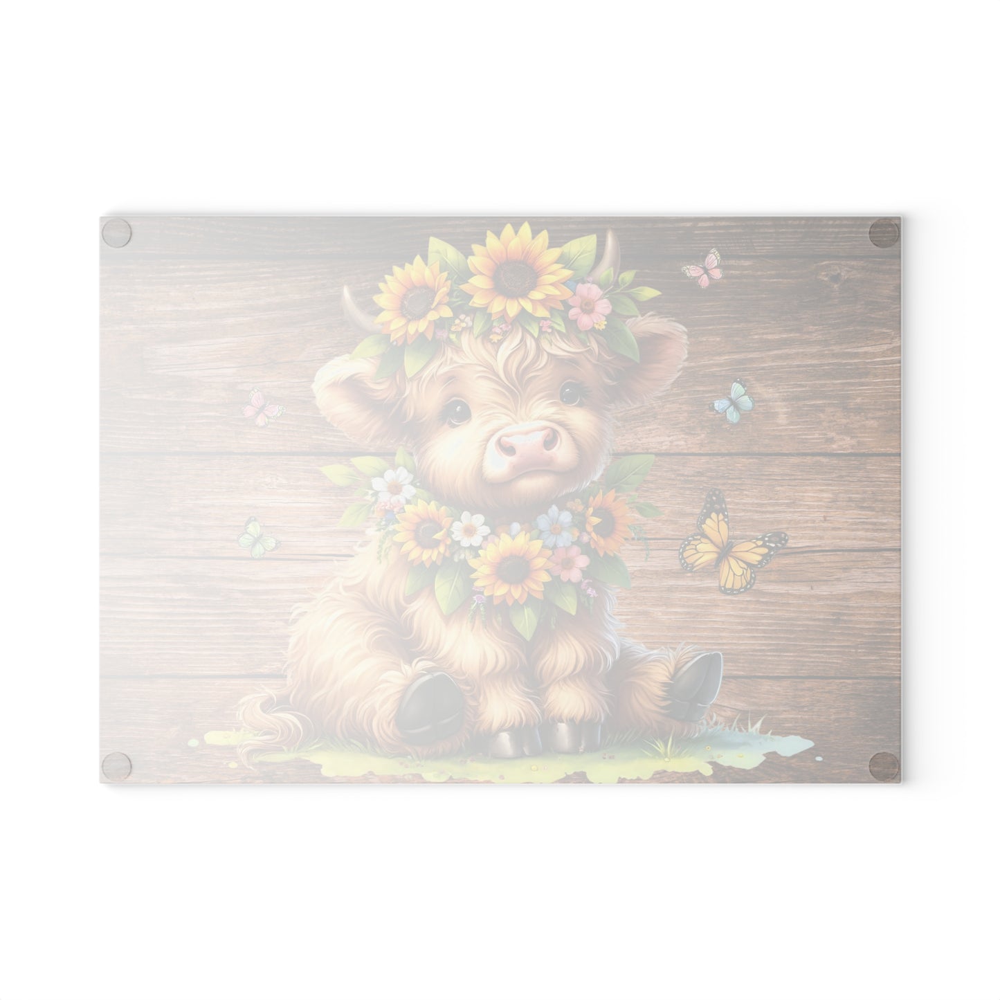 Cow Cutting Board, Highland Cow Glass Cutting Board, Cow Kitchen Decor, Chopping Board New Home Gift, Charcuterie Board, Highland Cow Gifts