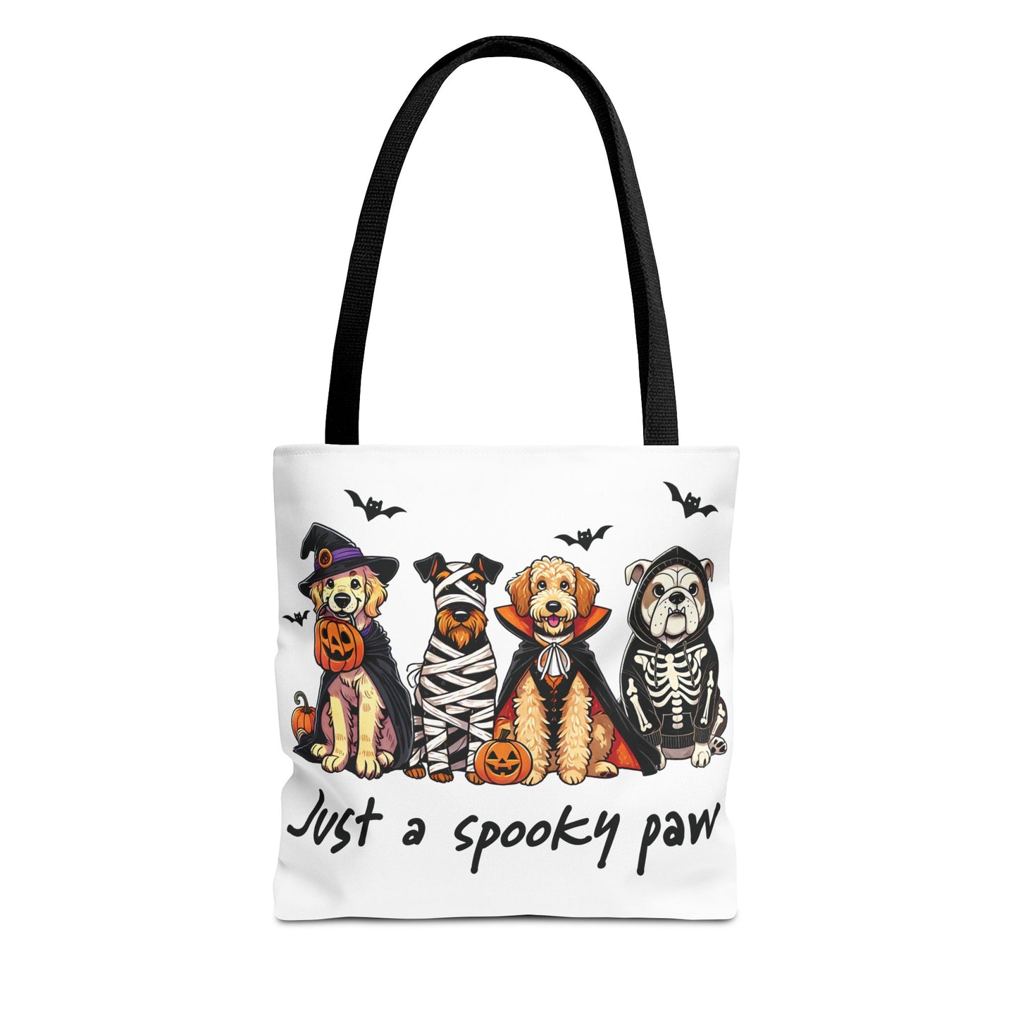 🐾 Spooky Paws Halloween Tote Bag – Doggone Cute Halloween Style 🎃