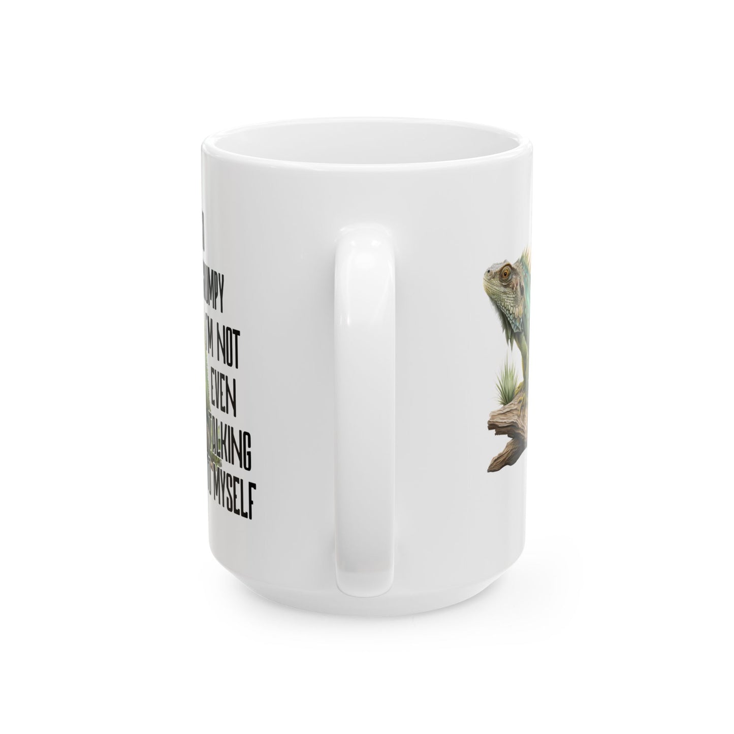 🦎 Estoy tan gruñón que hablo solo: divertida taza de café con forma de iguana para amantes sarcásticos de los reptiles ☕