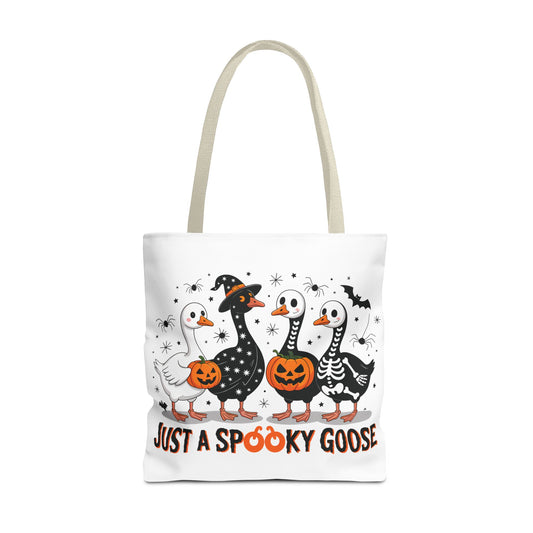 🦢 Just a Spooky Goose Tote Bag – Honkin’ Into Halloween 🎃👻