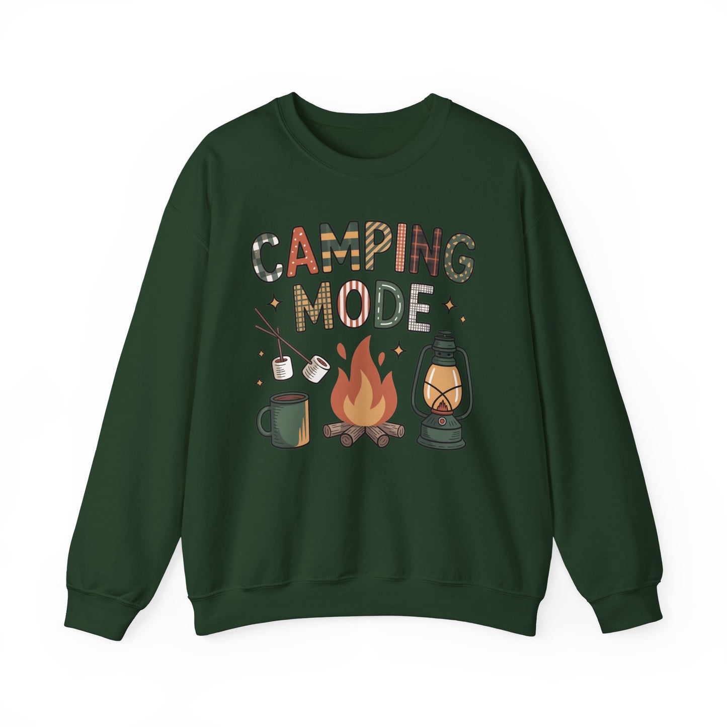 🍂🔥 Camping Mode Sweatshirt – S’mores, Campfires & Cozy Vibes 🏕️☕