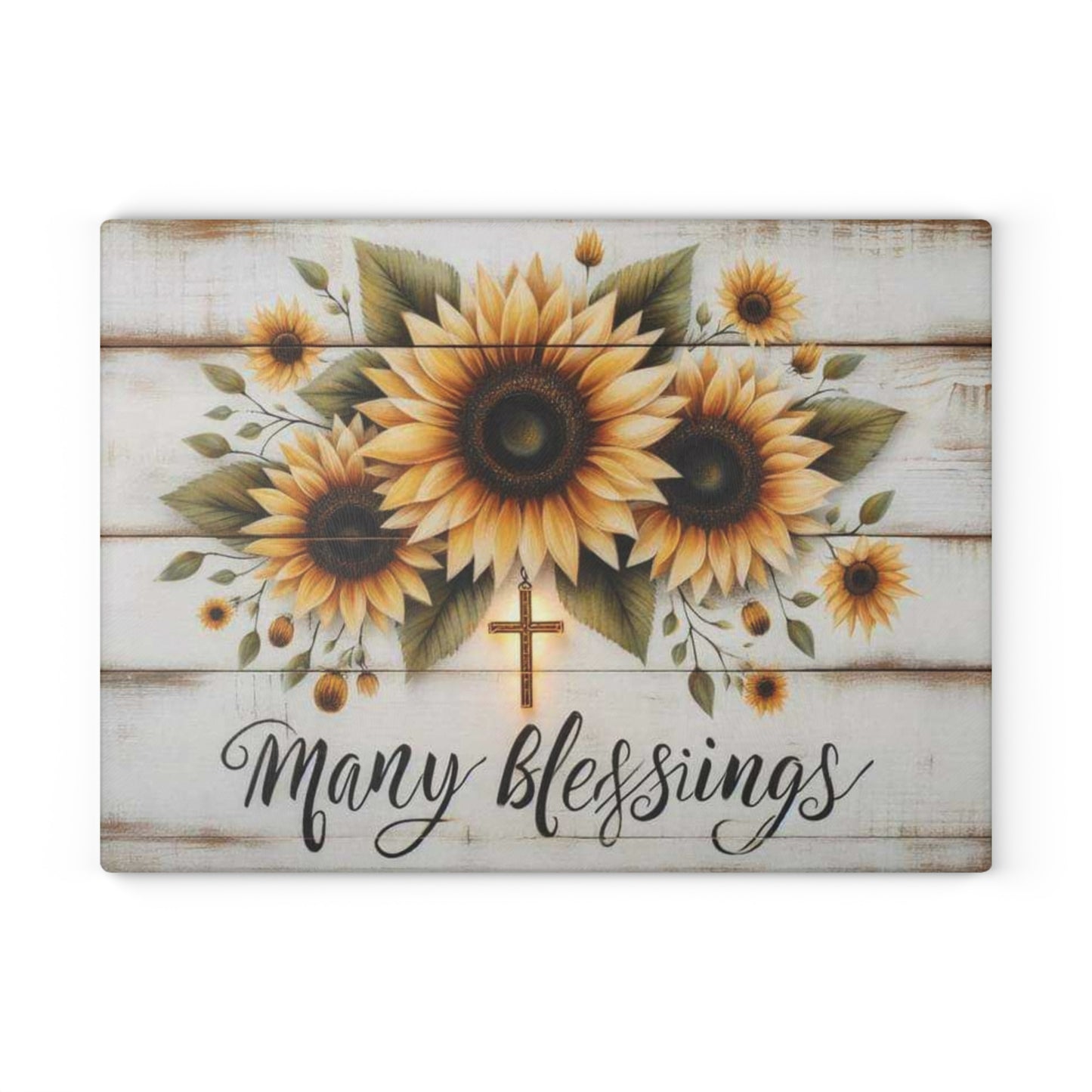 Tabla de cortar de vidrio inspiradora, regalo de Pascua, cruz y flores, ideal para regalar, decoración inspirada en la fe, decoración de cocina, regalos cristianos.