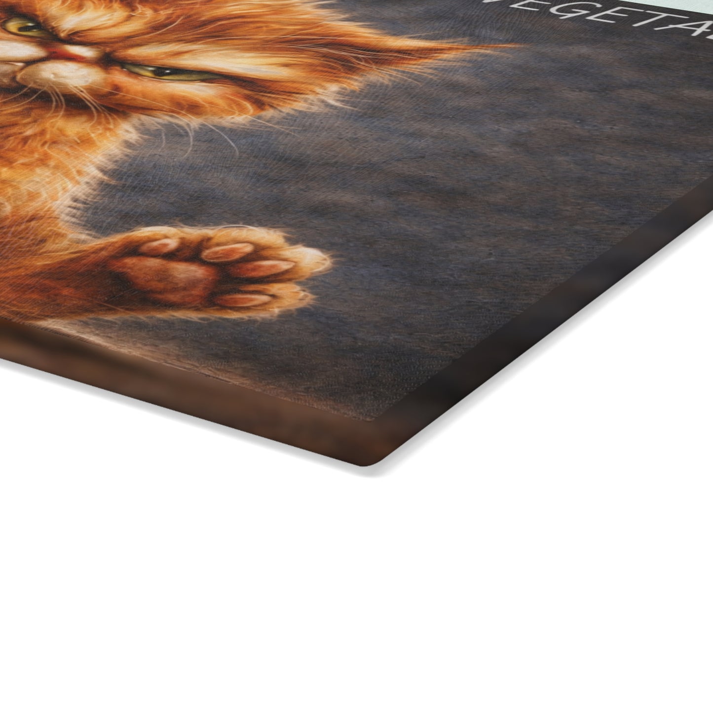 This Is Where I Murder Vegetables Glass Cutting Board – Funny Grumpy Cat Kitchen Art