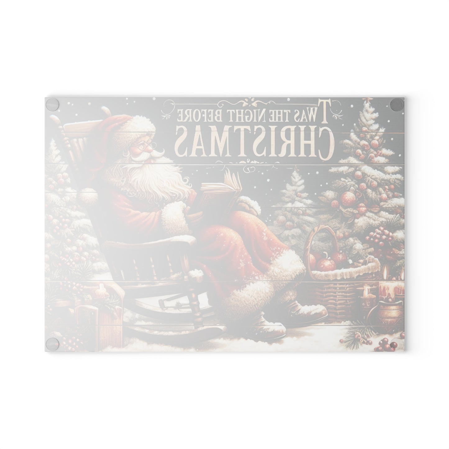 🎅✨ ’Twas the Night Before Christmas Santa Cutting Board – Cozy Holiday Magic for Your Kitchen 🎄🔥