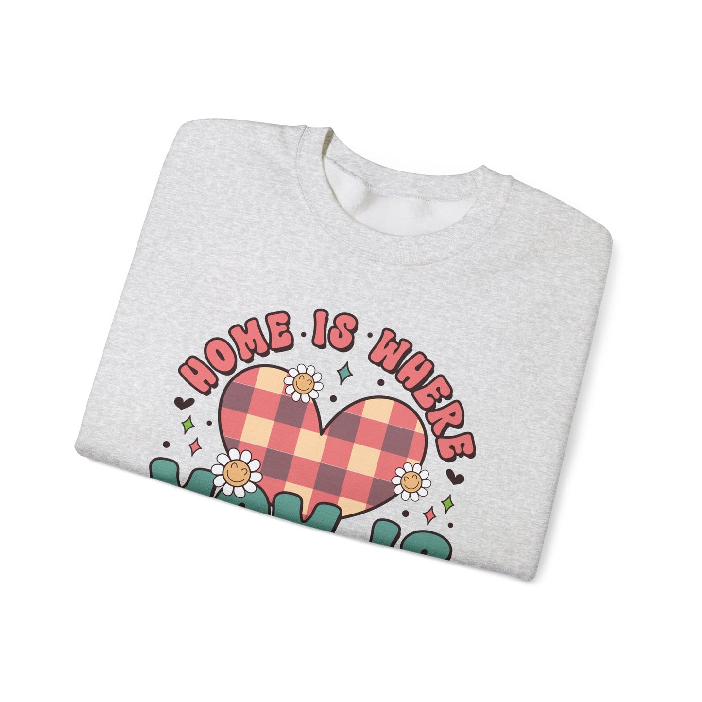 💖🏡 Home Is Where Mom Is Sweatshirt – Cozy Gift for Mothers
