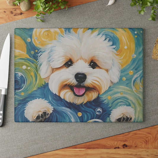 🐶✨ Bichon Frise Cutting Board – Fluffy Charm for Your Kitchen Décor