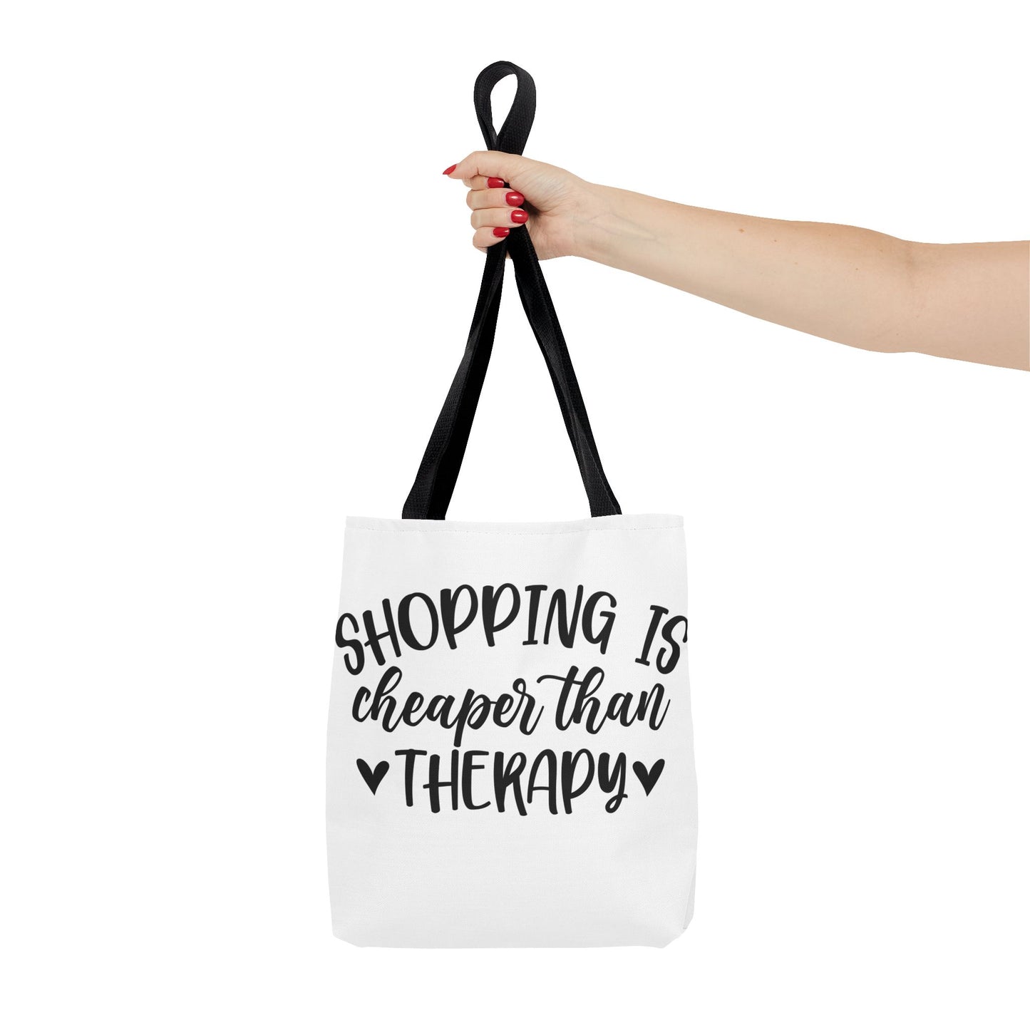 🛍️ Shopping Is Cheaper Than Therapy Tote Bag – Fun & Stylish Everyday Carry ❤️