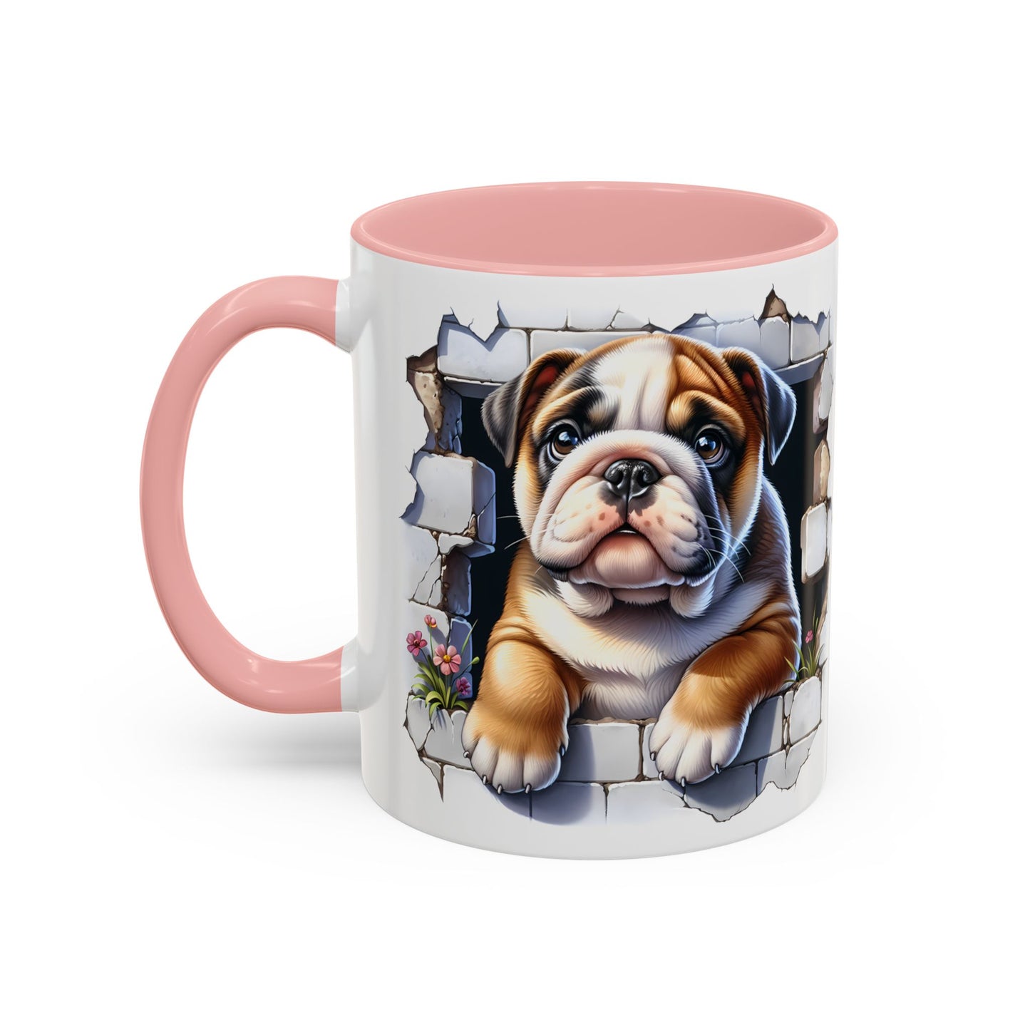 🐶☕ English Bulldog Puppy Accent Mug – Adorable Breakthrough Pup Design ✨rs (11/15oz)