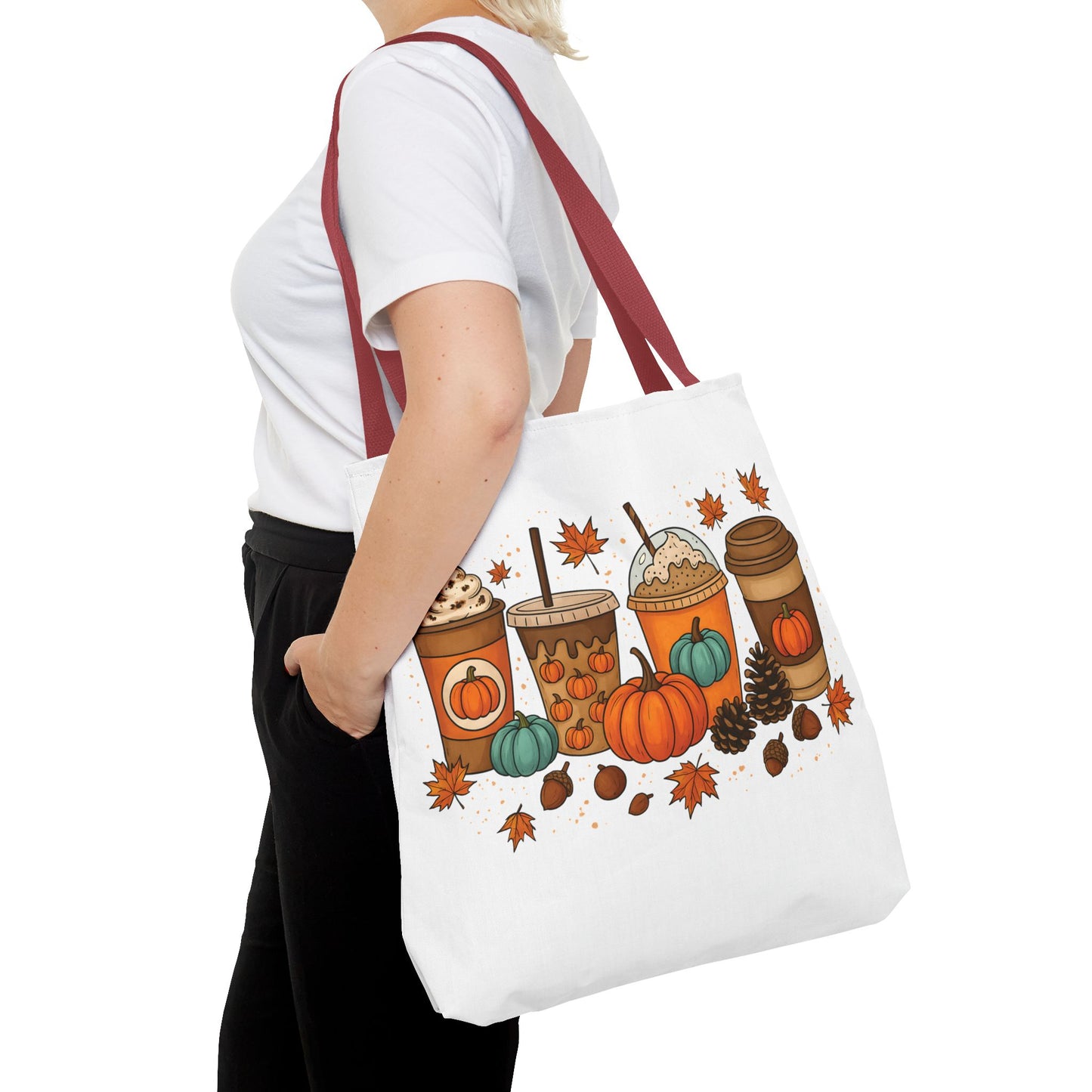 🎃 Pumpkin Spice Vibes Tote Bag – Sippin’ Cozy Fall in Style ☕🍂