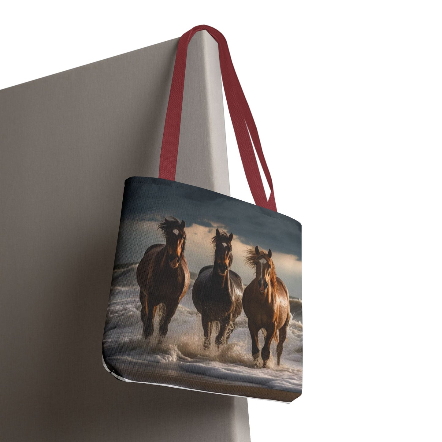 Bolsa de mano Caballos salvajes al anochecer: un bolso de mano atrevido inspirado en la naturaleza para amantes de los caballos