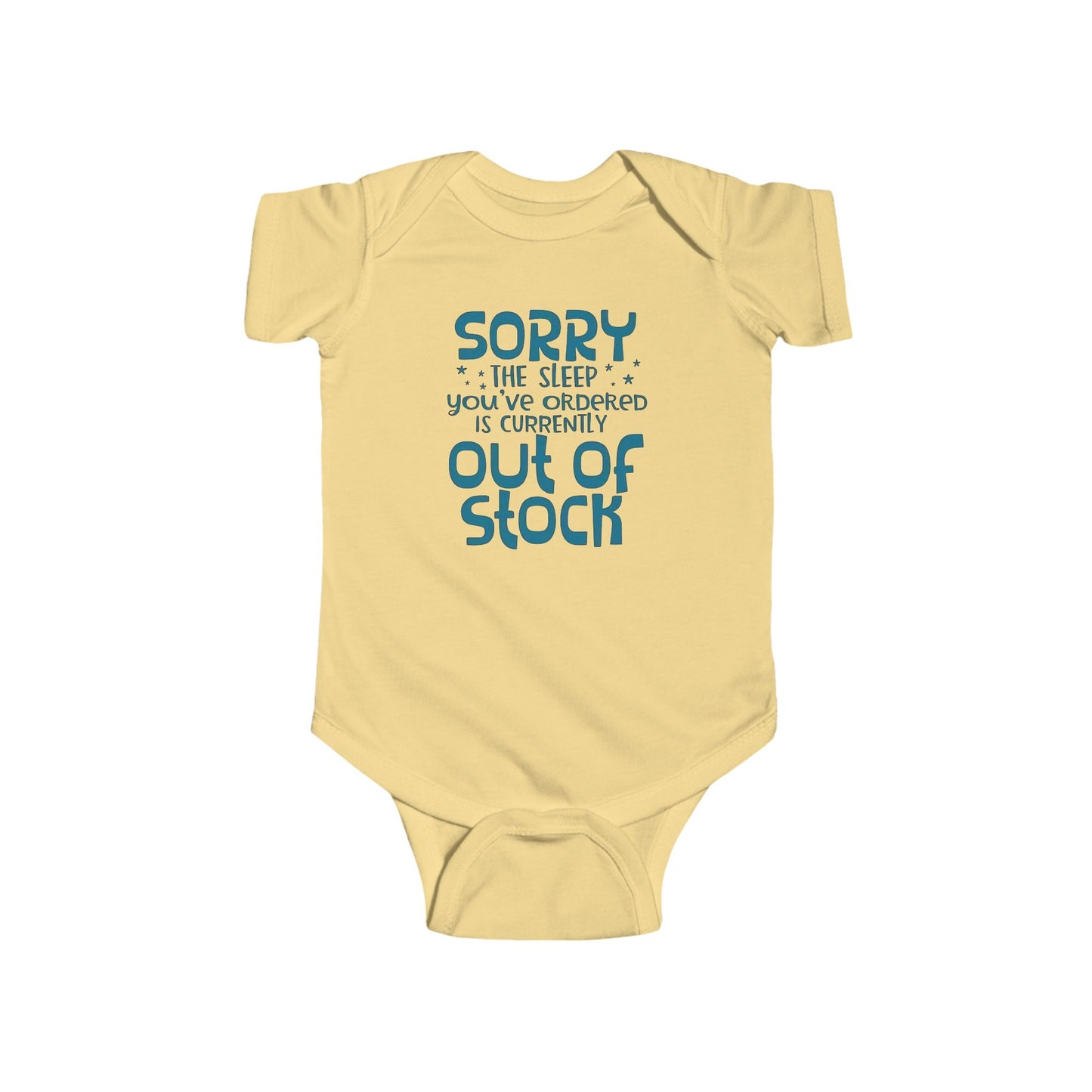 "Lo sentimos, el pijama que pediste está agotado". Mono divertido para bebé unisex.