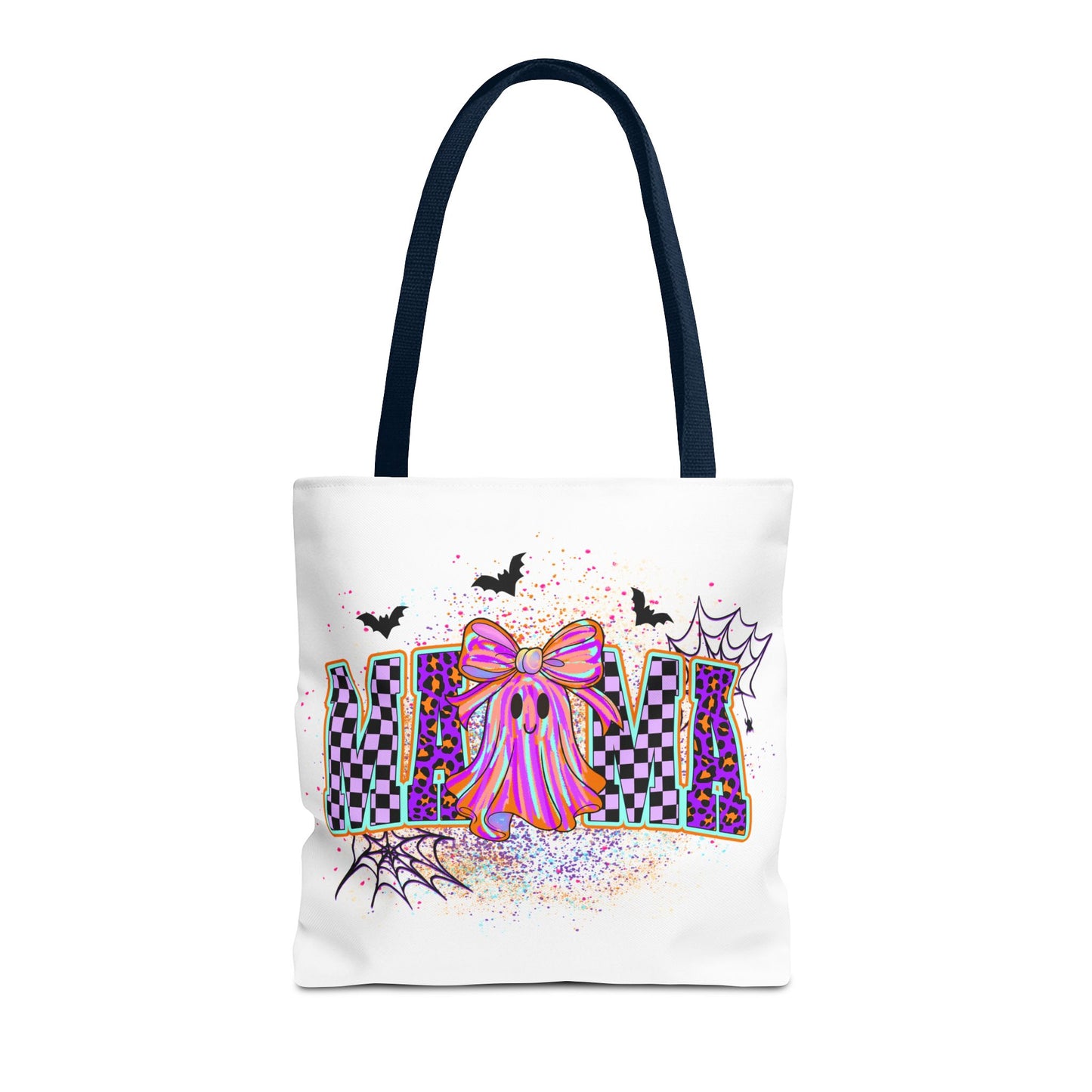 🎃 Colorful Mama Ghost Halloween Tote Bag – Spooky Fun with a Pop of Color 👻👜