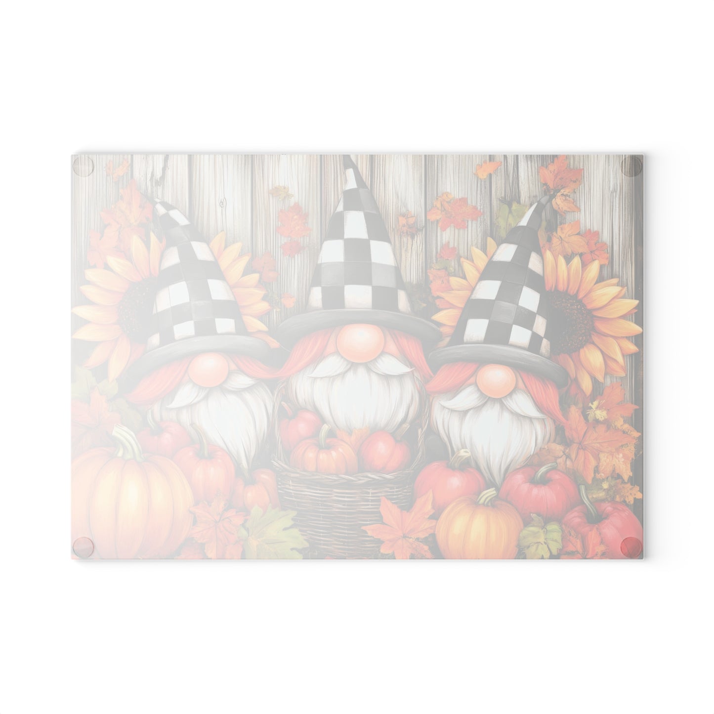 🎃 Autumn Gnome Trio Cutting Board – Harvest Cheer with a Whimsical Twist 🧙‍♂️🌻