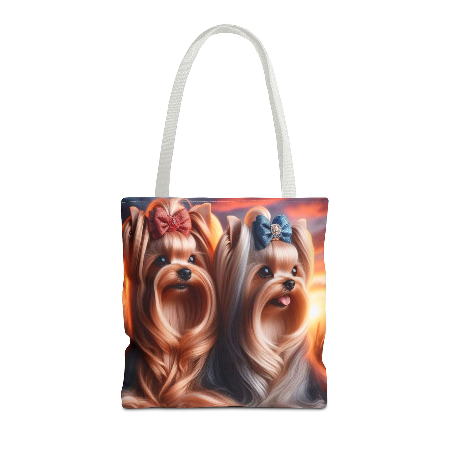 Bolsa de tela Yorkshire Terrier: un bonito regalo para amantes de los perros, bolsa de compras reutilizable, accesorio para amantes de las mascotas, elegante bolso de mano para uso diario.