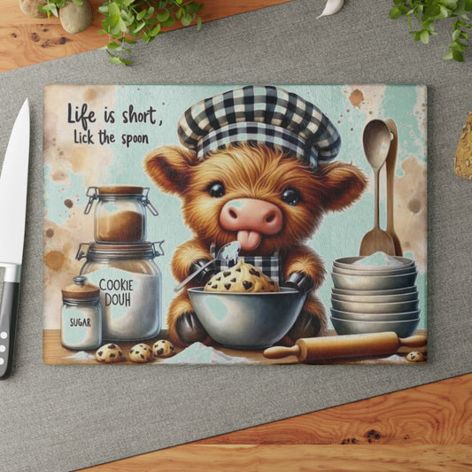 🐮 Cookie Dough Cow Cutting Board – Sweet Whimsy for the Heart of Your Kitchen