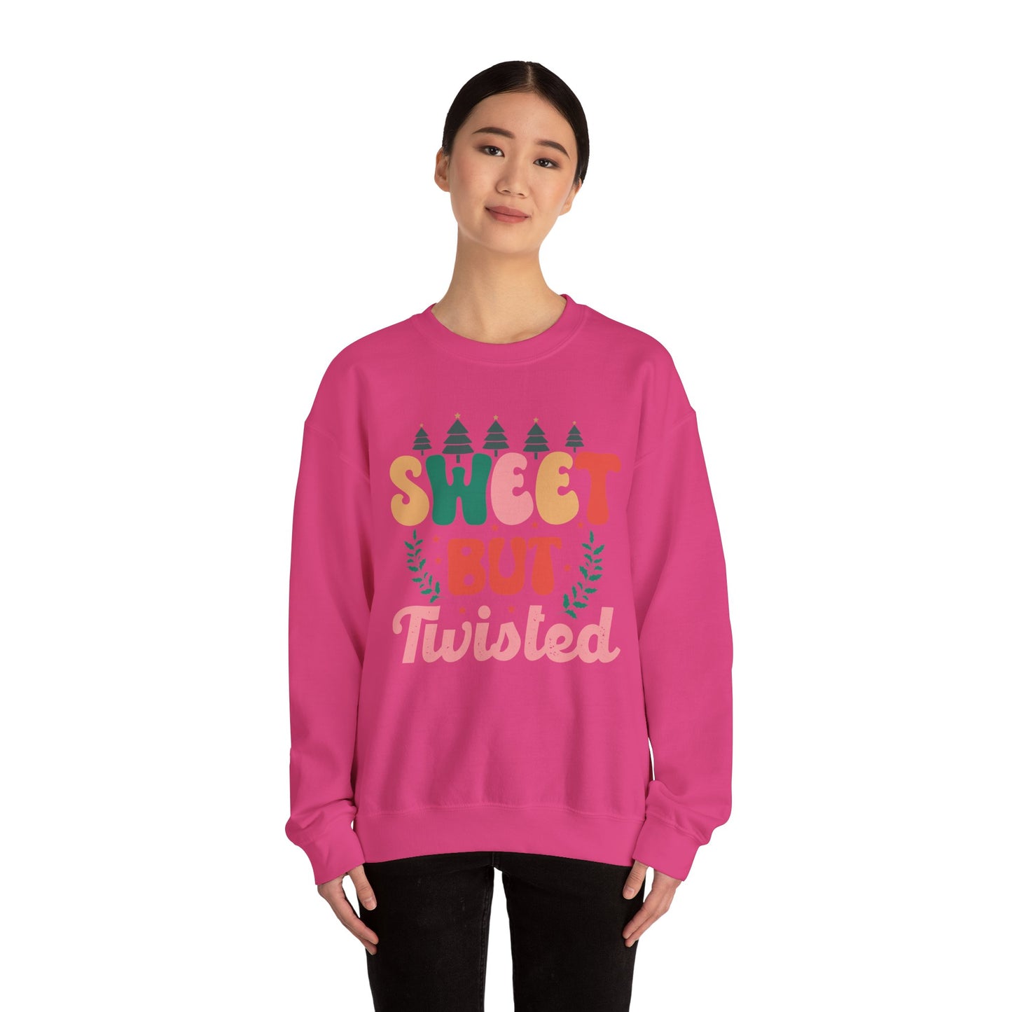 🎀✨ Sweet But Twisted Sweatshirt – Retro Pastel Christmas Vibes for the Season 🌲💖