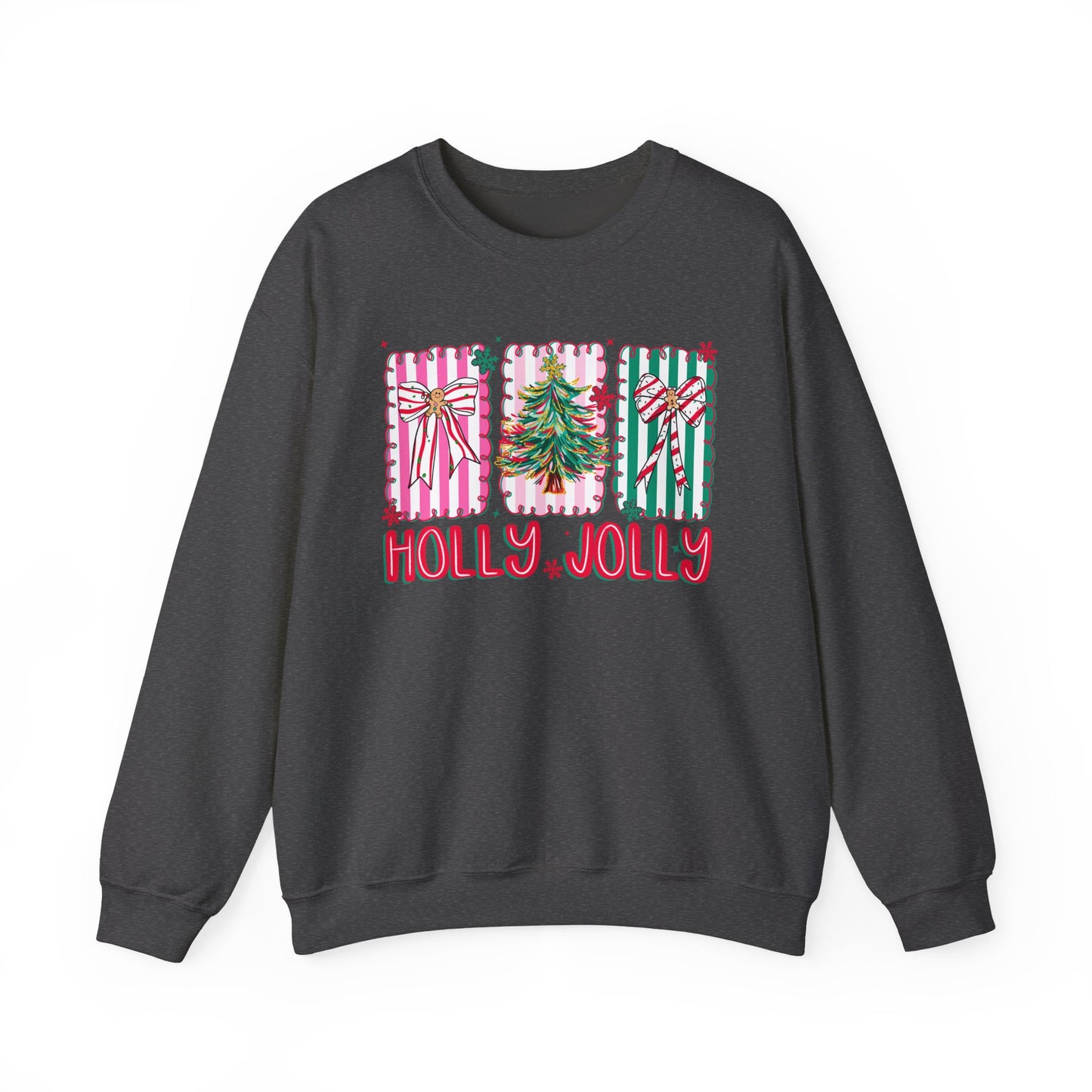 🎀✨ Holly Jolly Retro Sweatshirt – Festive Bows & Christmas Cheer