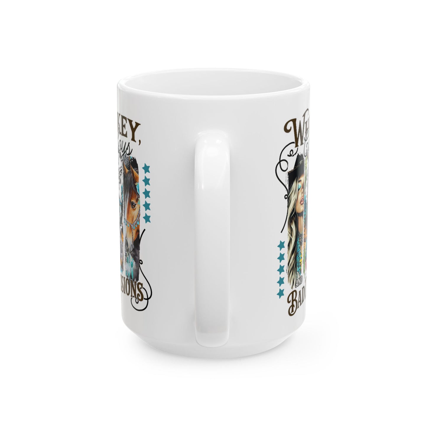 🥃 Whiskey, Cowboys, and Bad Decisions Mug – Perfect for the Wild at Heart! 🤠