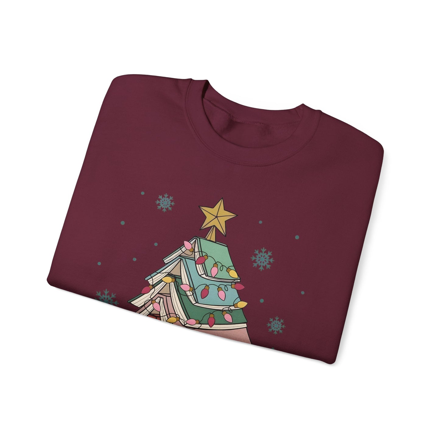 🎄📚 All Booked for Christmas Sweatshirt – Cozy Bookworm Holiday Vibes