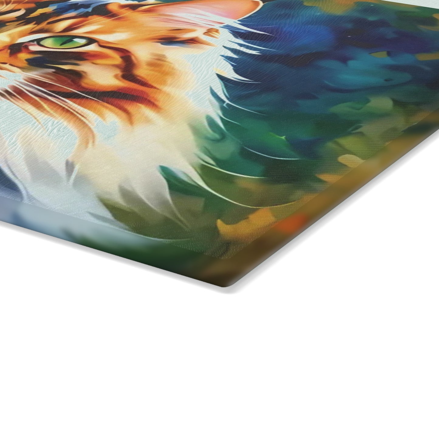 🐾🌿 Green-Eyed Maine Coon Forest Cat Cutting Board – Fierce Feline Charm for Nature-Loving Kitchens 🐱✨