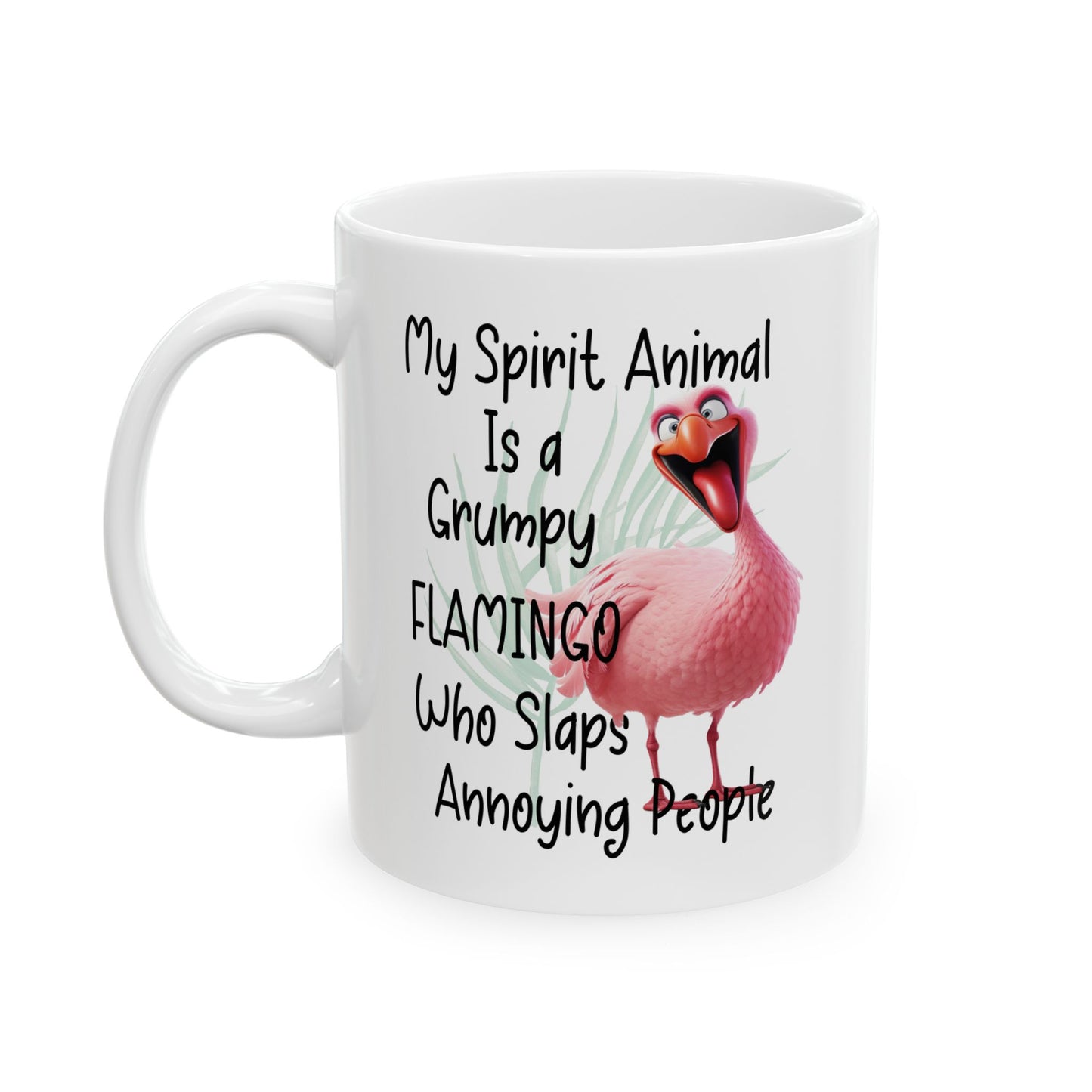 Mi espíritu animal es un flamenco gruñón: divertida taza de flamenco para mañanas atrevidas ☕