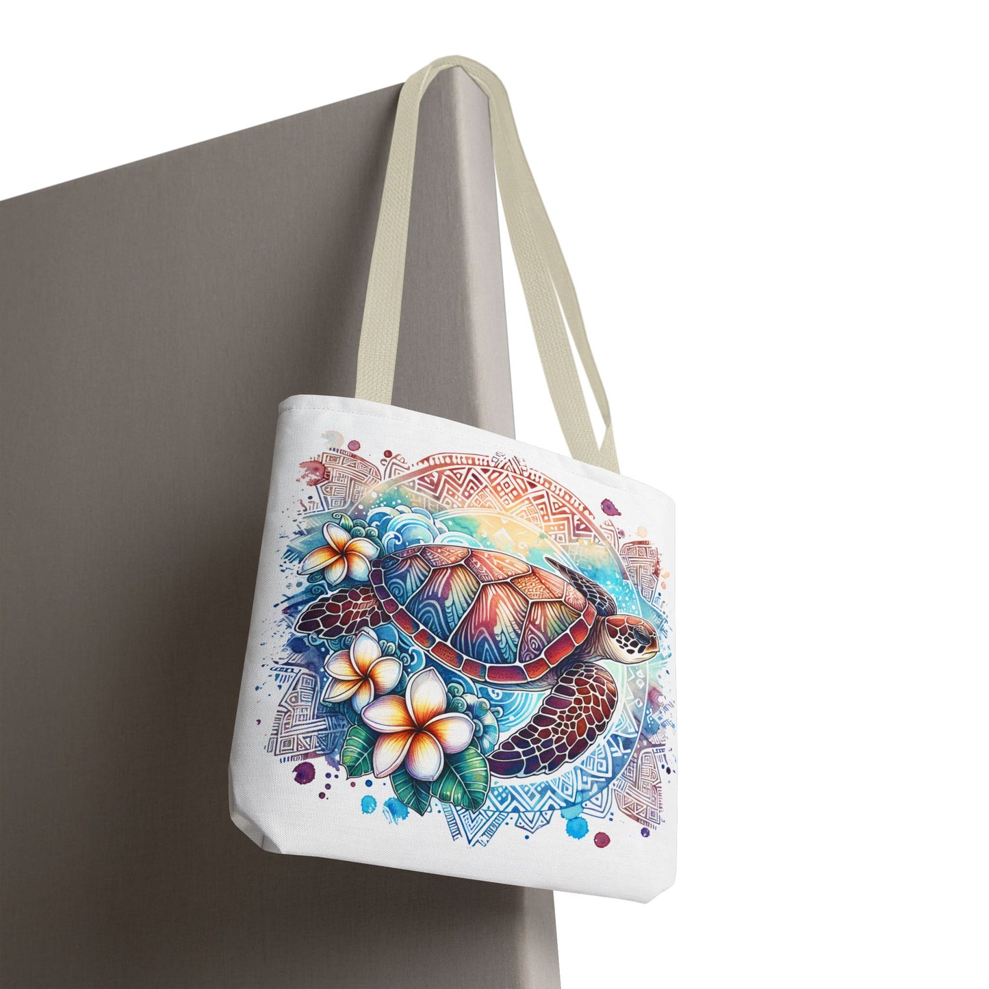 🐢 Vibrant Tribal Sea Turtle Tote Bag – Ocean Beauty Meets Island Vibes 🌊👜