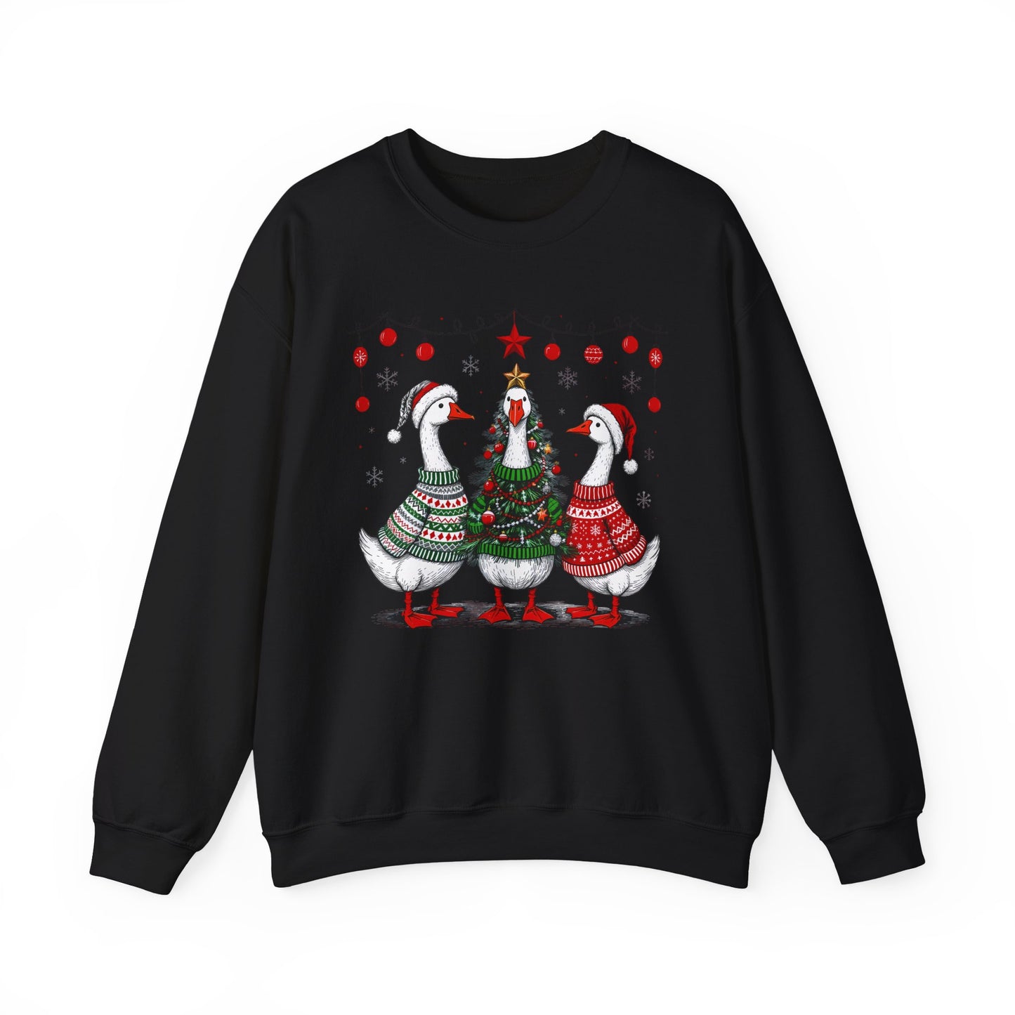 🎄🪿 Goosemas Sweater Flock Sweatshirt – Festive Geese in Cozy Knits