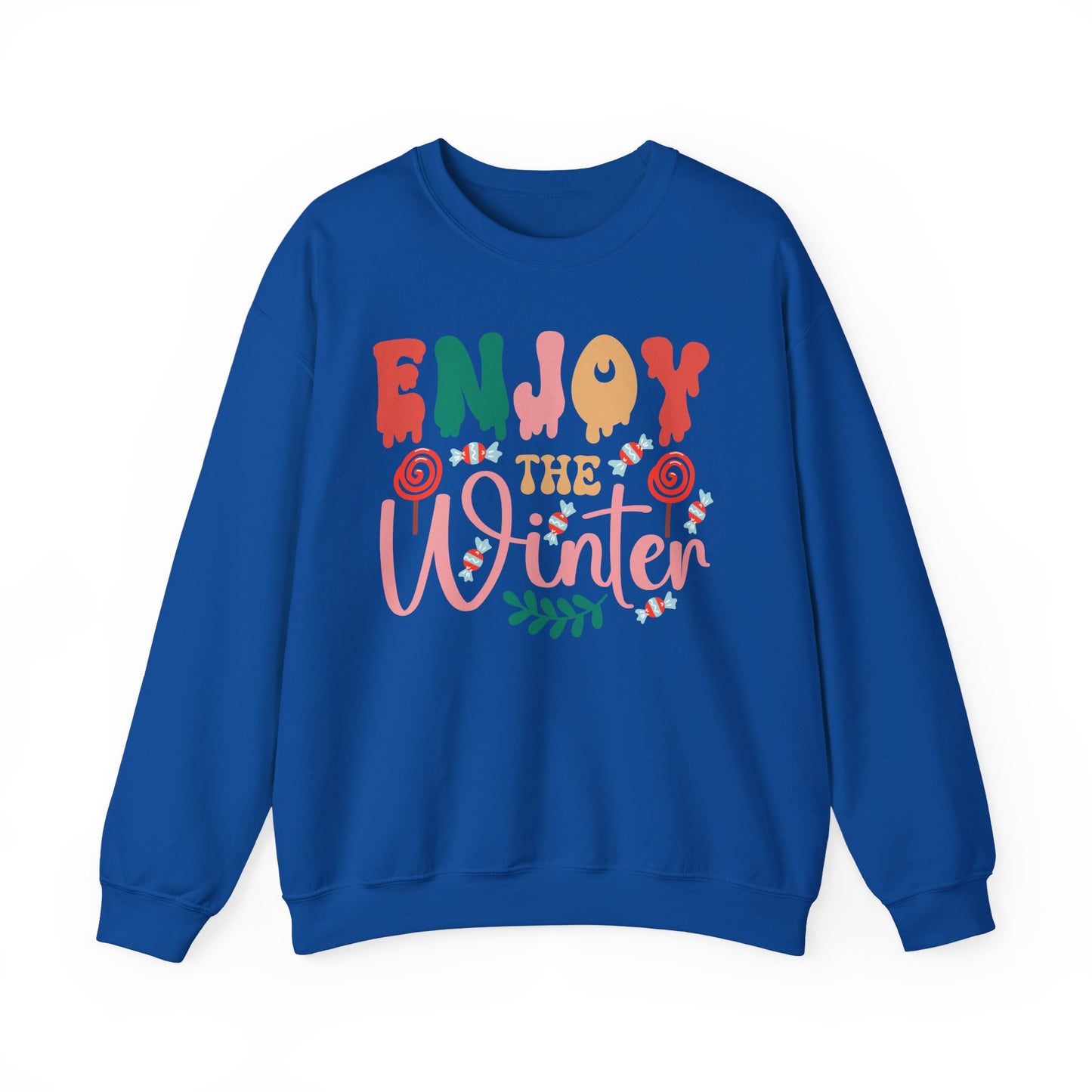 ❄️☕ Enjoy the Winter Sweatshirt – Cozy Snowflake & Cocoa Season Vibes 🧣✨