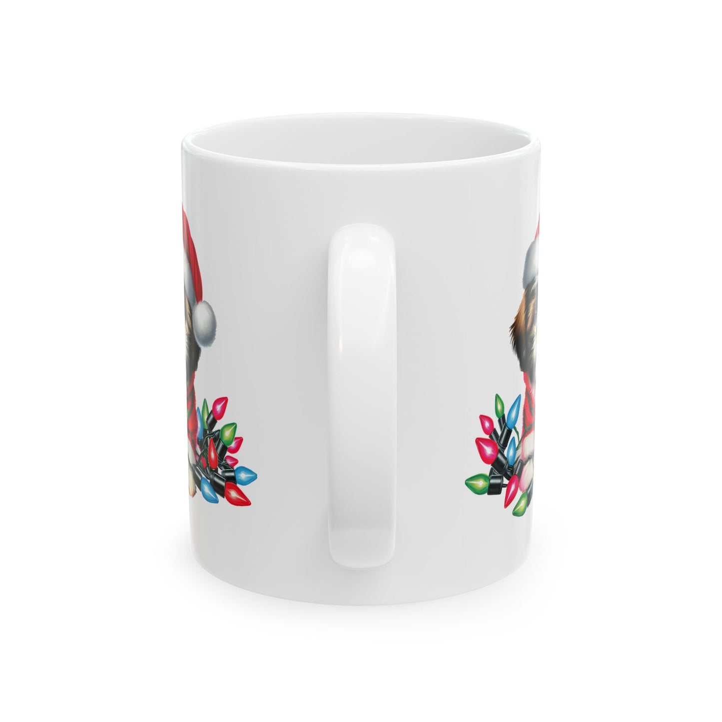 🎅 Shih Tzu Christmas Lights Mug – Sweet Holiday Sips with a Festive Pup 🐾