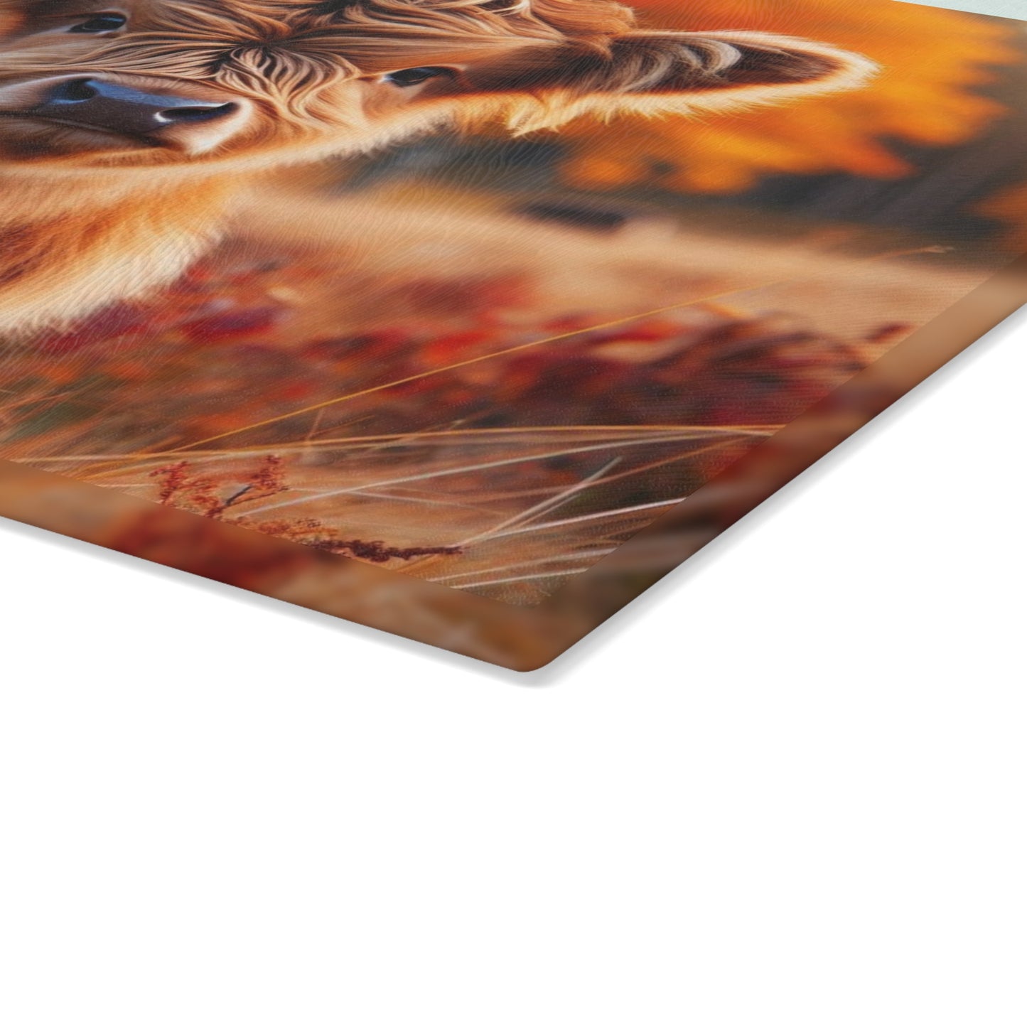 🍁 Autumn Highland Calf Cutting Board – Warm Rustic Charm for Your Fall Kitchen