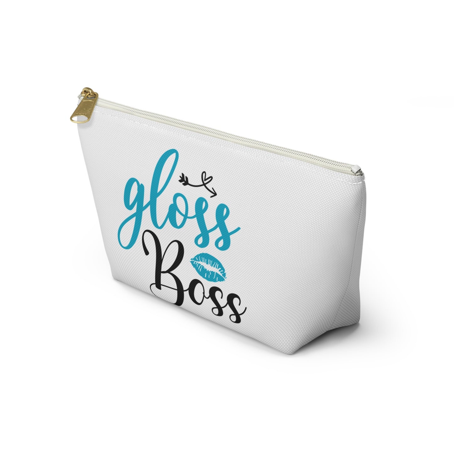 Accessory Pouch – "Gloss Boss" Teal Makeup Bag