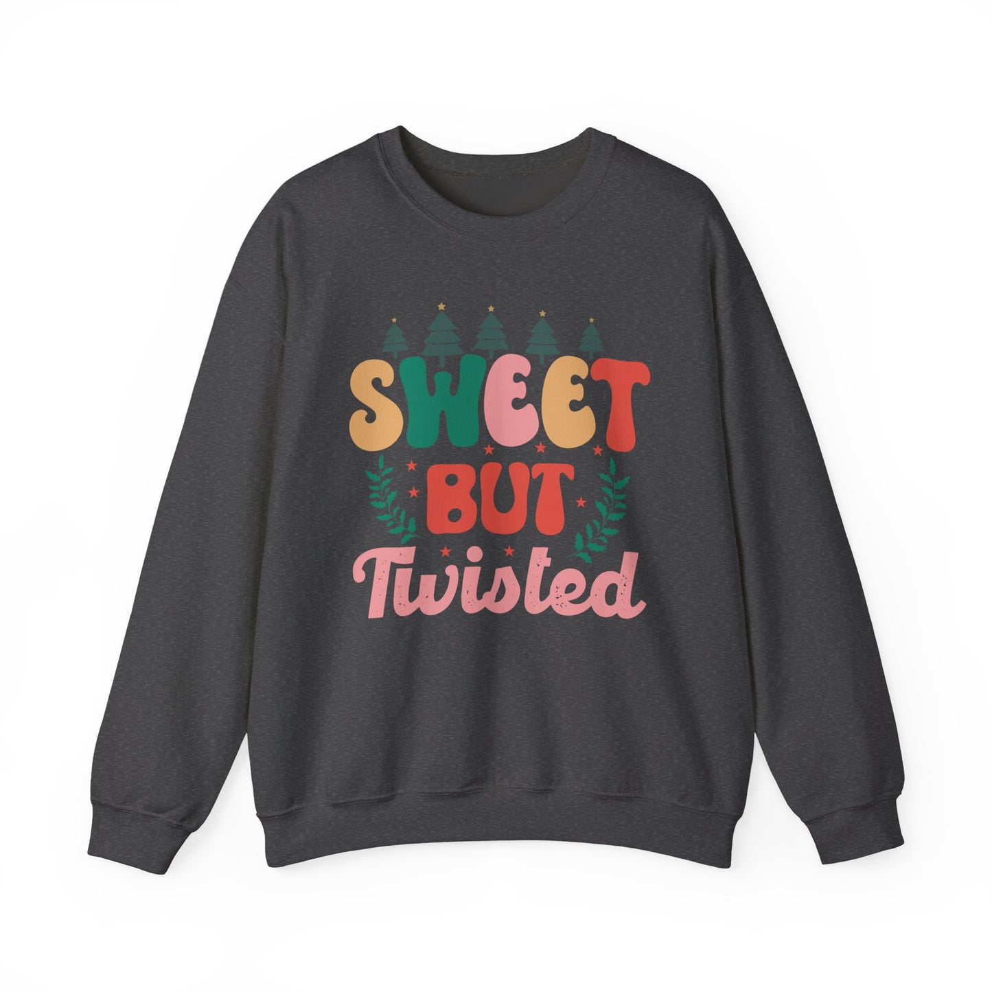 🎀✨ Sweet But Twisted Sweatshirt – Retro Pastel Christmas Vibes for the Season 🌲💖