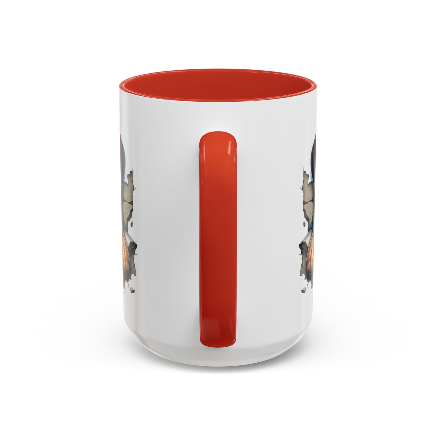🧡 Boxer Puppy Accent Mug – Adorable Peek-Through Cup for Dog Lovers