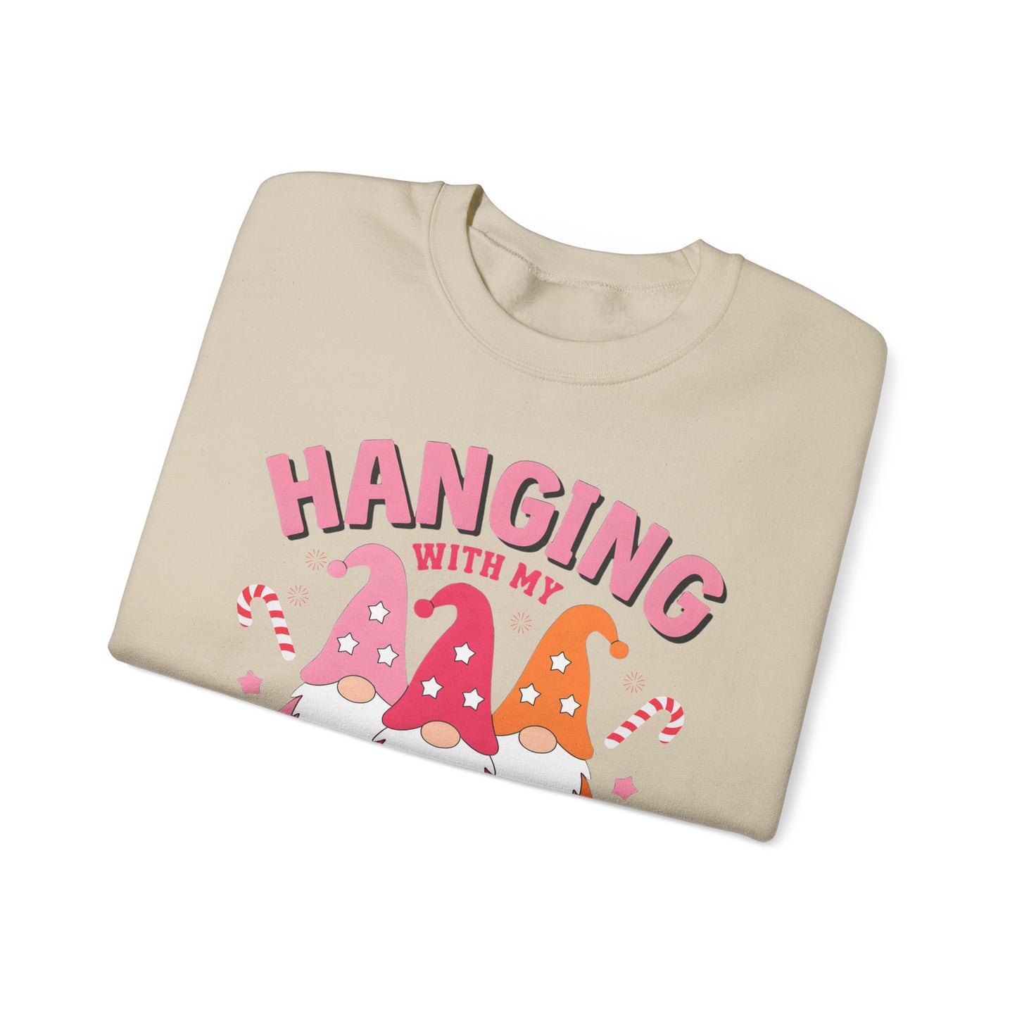 🎀 Hanging With My Gnomies Women’s Sweatshirt – Cute Holiday Matching Vibes