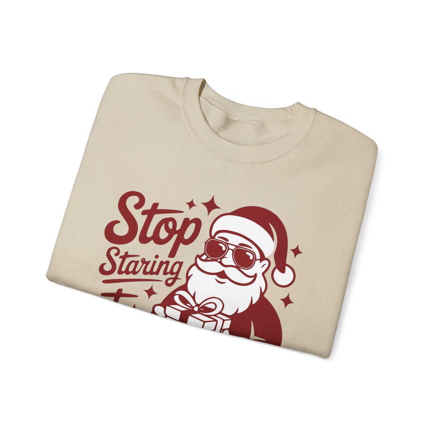 🎅🤣 Stop Staring at My Package Sweatshirt – Funny Santa Holiday Pullover