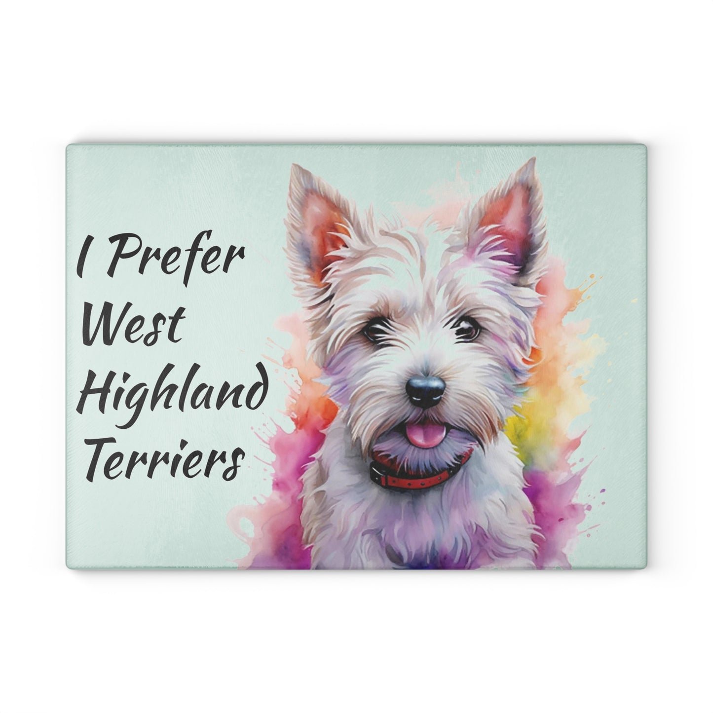 Tabla de cortar para West Highland Terrier, tabla de cortar para Westie, regalo para West Highland Terrier, regalo para Westie, me encantan los Westies, regalos para amantes de los perros