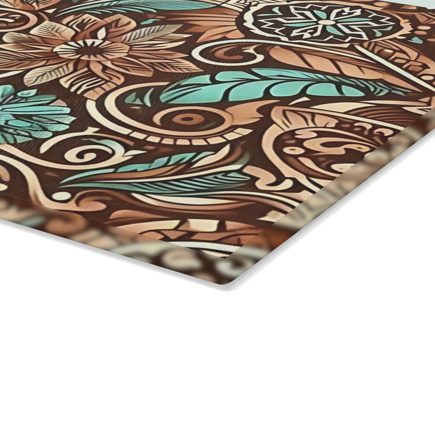 🍂✨ Rustic Floral Swirl Cutting Board – Vintage Charm for Your Kitchen ✨🌿