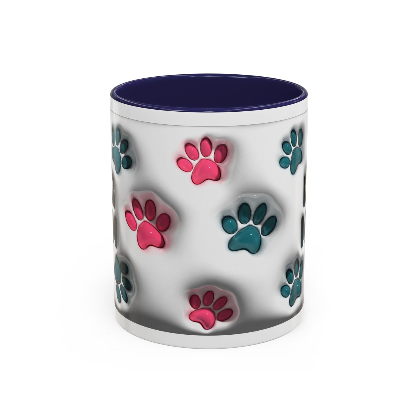Dog Mom Accent Mug – Colorful Paw Print Cup for Proud Pet Parents