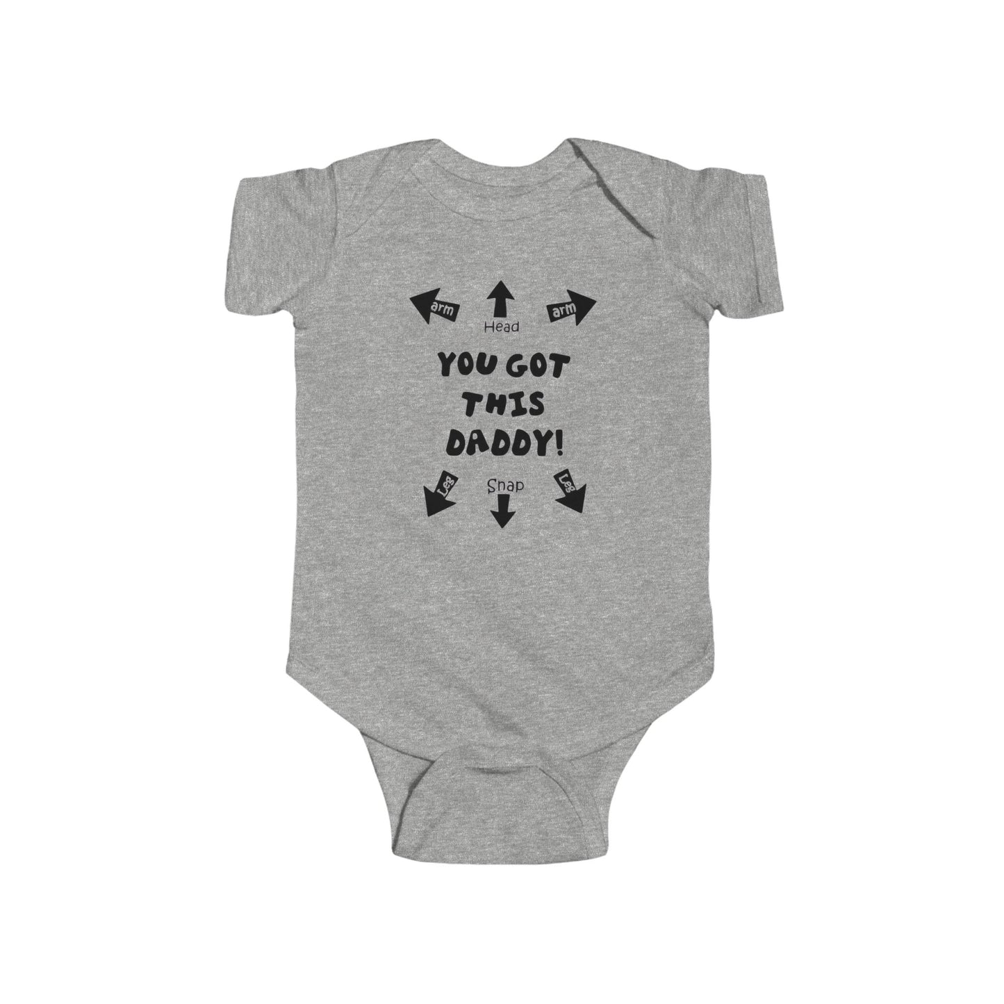 You Got This Daddy Baby Onesie | Funny New Dad Bodysuit with Arrows | Organic Option Available