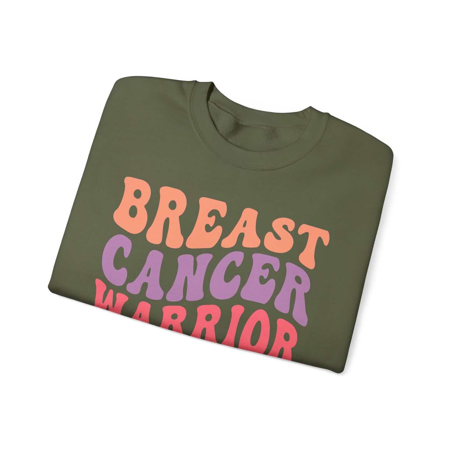 🌸✊ Breast Cancer Warrior Sweatshirt – Retro Awareness & Survivor Strength Crewneck
