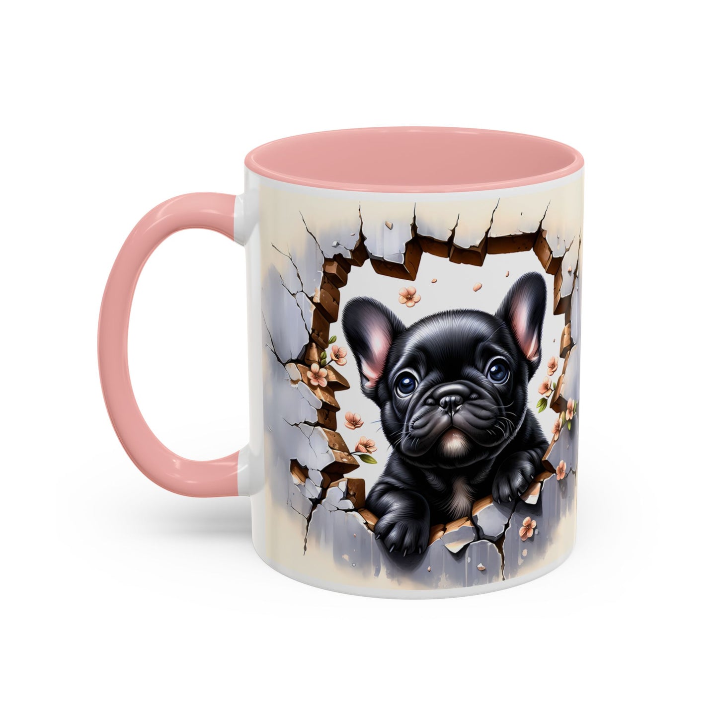 🐾☕ Black French Bulldog Puppy Accent Mug – Cute Breakthrough Pup Design ✨