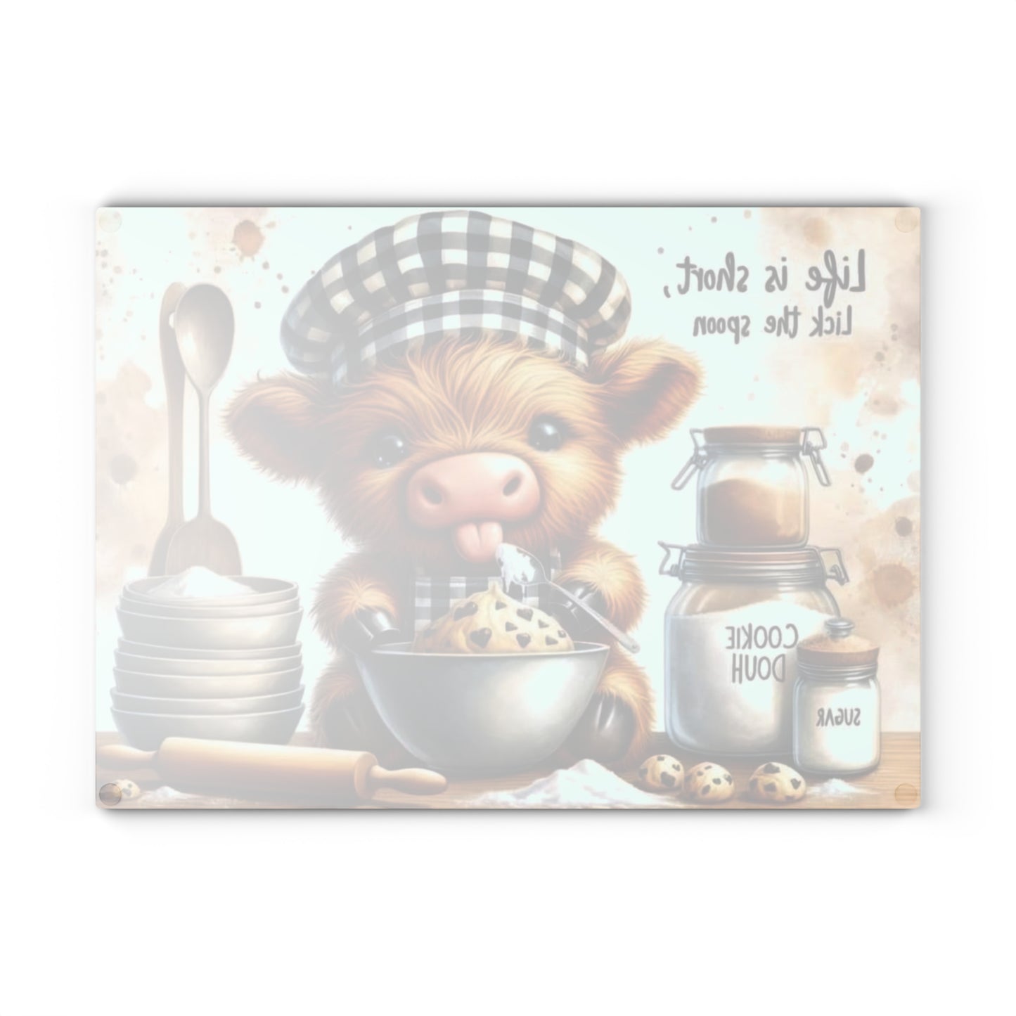 🐮 Cookie Dough Cow Cutting Board – Sweet Whimsy for the Heart of Your Kitchen