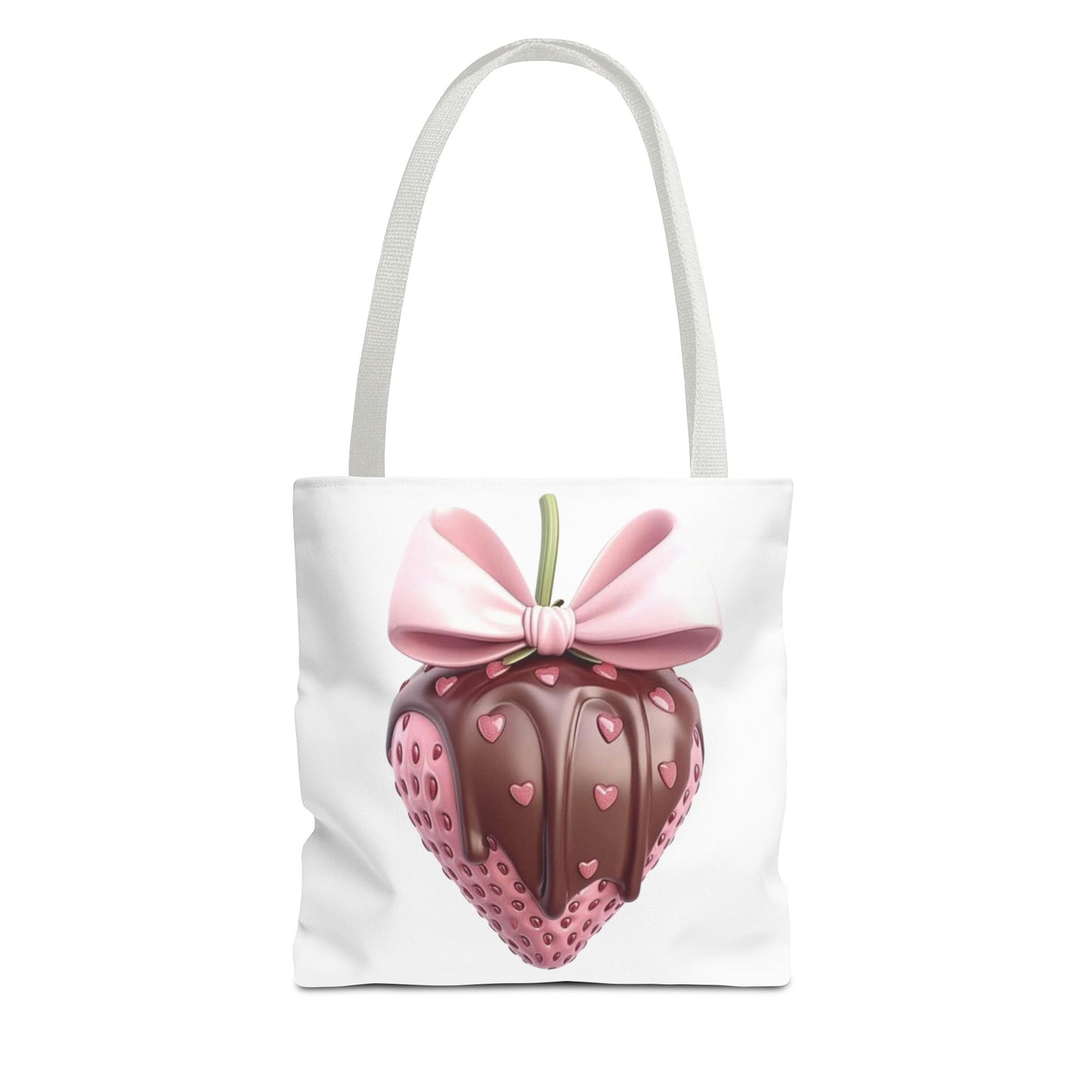 🍓 Chocolate-Dipped Strawberry Tote Bag – Sweet, Romantic & Practical 🍫