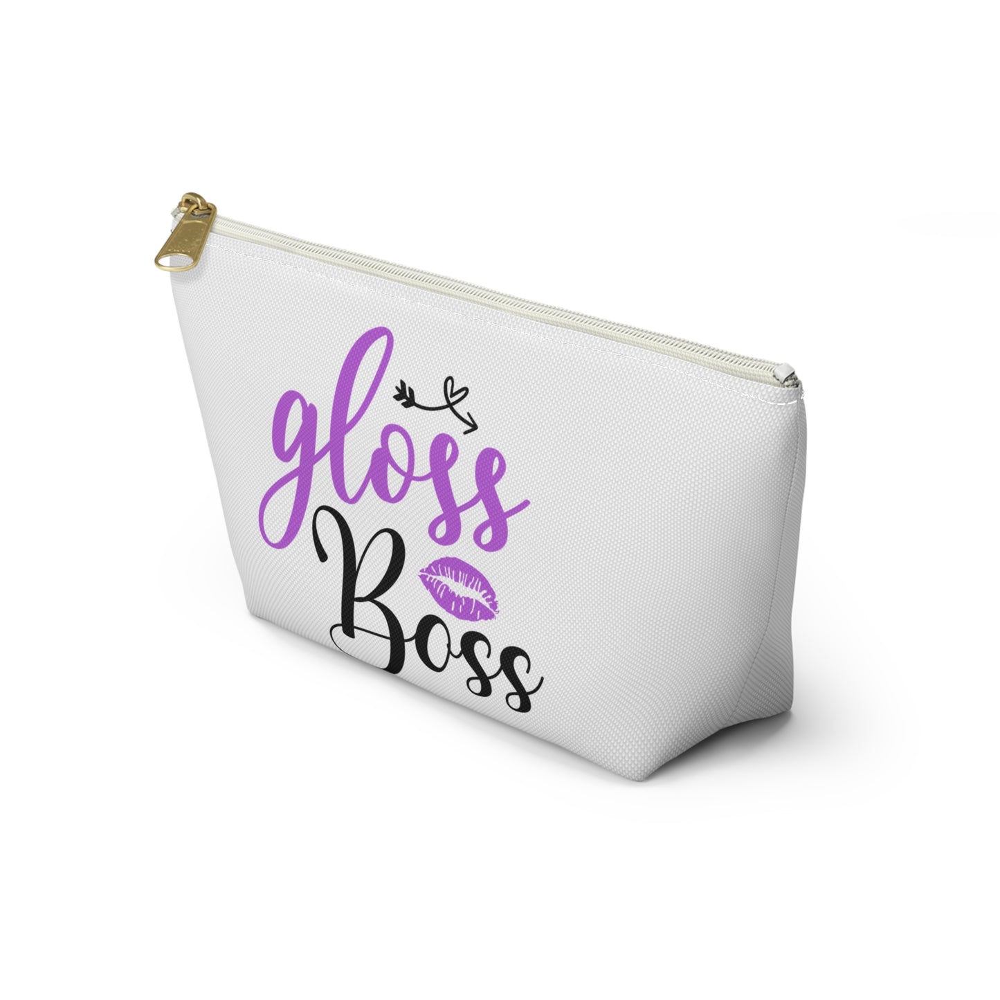 Accessory Pouch – "Gloss Boss" Purple Makeup Bag