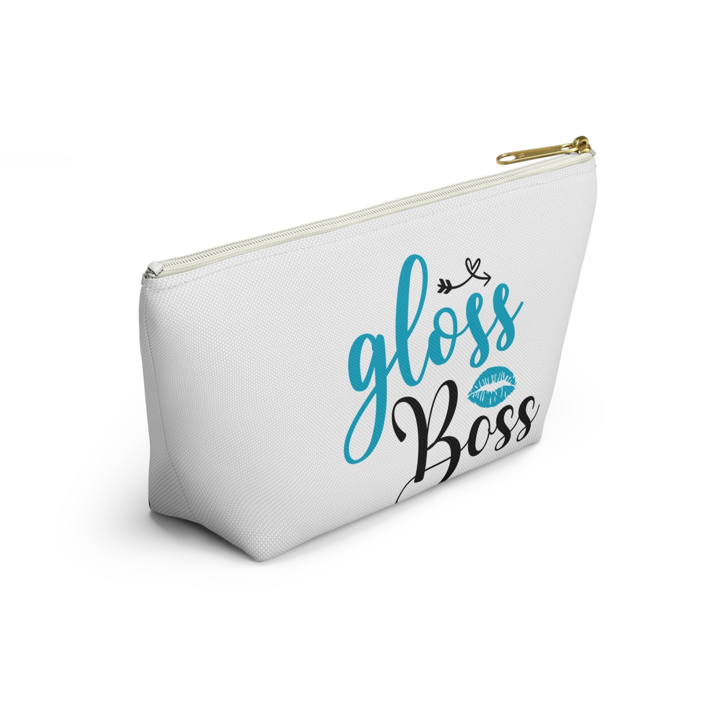 Accessory Pouch – "Gloss Boss" Teal Makeup Bag
